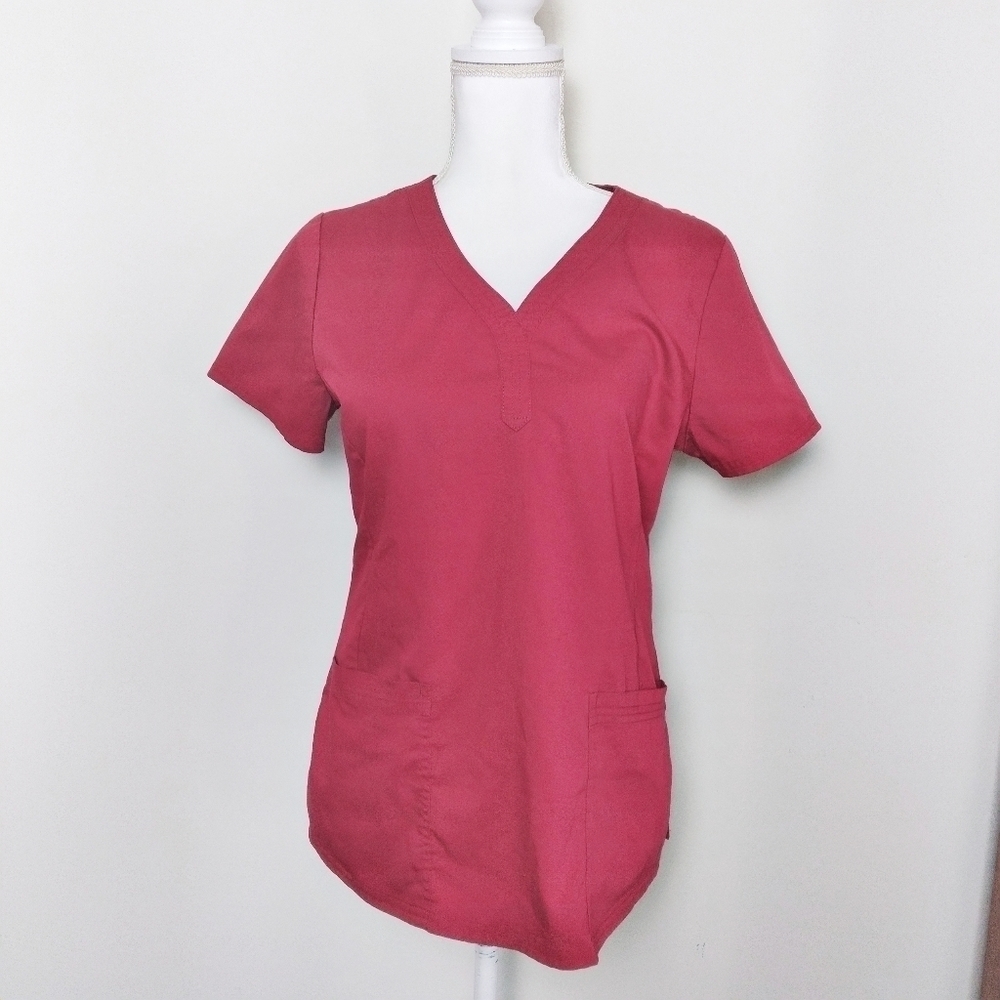 Healing Hands Purple Label Jane Women's Two Pocket Scrub Top Red Medium